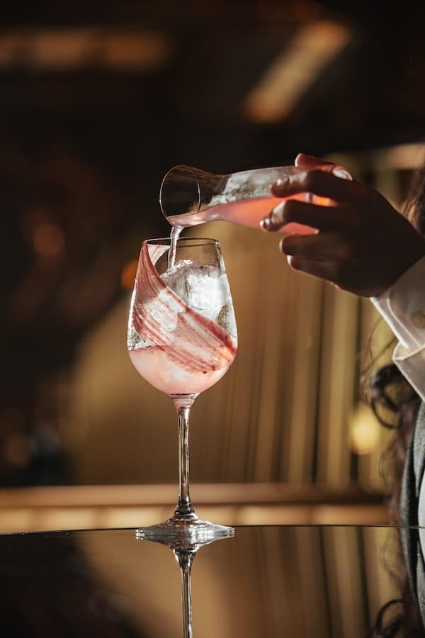 Simple Pleasures: pink aperitif, served straight up.